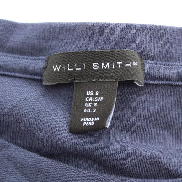 Willi Smith Navy Blue 3/4 Sleeve Top Small - Picture 4 of 7